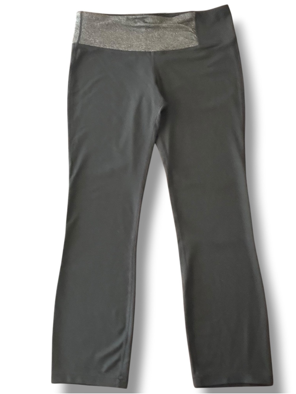 Lululemon black athletic cropped Leggings with rouched waistband SIZE 8